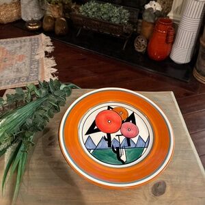 Set Of 2 Clarice Cliff 1993 Museum of Modern Art Geo Garden Plates MMA